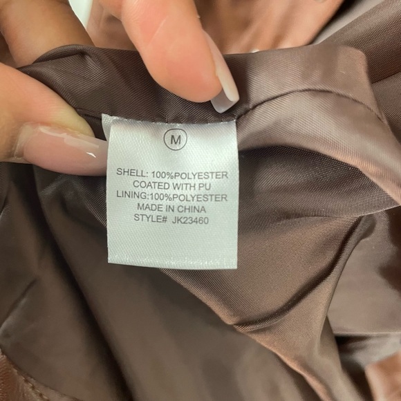 Chocolate Faux Leather jacket - Picture 4 of 6